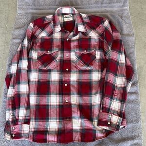 Ariat Burgundy and White Plaid Shirt